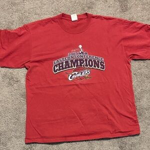 2007 Cleveland Cavaliers Gildan Ultra Cotton Red T-Shirt